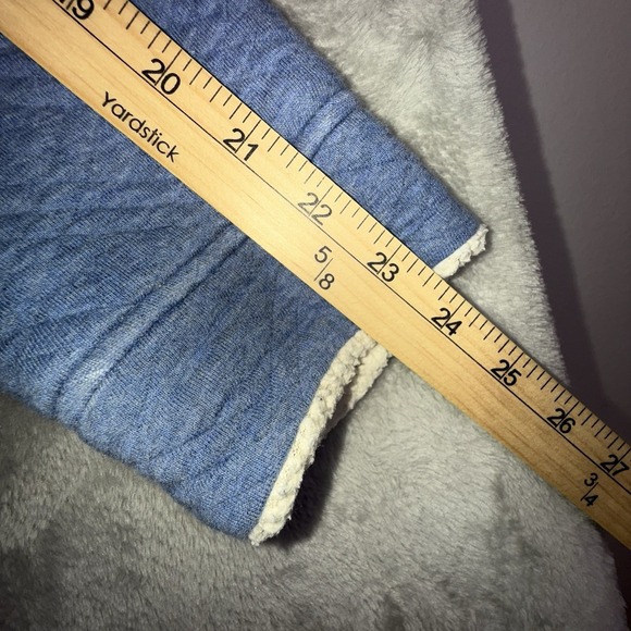 L.L. Bean Jacket Womens Light Blue Sherpa Lined Quilted Fleece Zip Classic - Picture 5 of 9